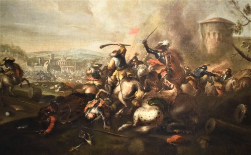 Antiquités - &quot;Battle&quot; - Jacques Courtois the Burgundian (St. Hippolyte 1621 - Rome 1676)